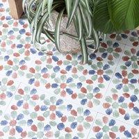 D-C-Fix Spanish Leaves Self Adhesive Vinyl Floor Tiles Pack of 11 (1sqm) | Size: 304.8mm x 304.8mm