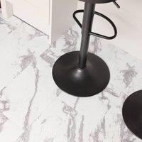 FloorPops Piazza Self Adhesive Vinyl Floor Tiles Pack of 6 (1.12sqm) in White | Size: 305mm x 609.6mm