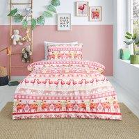 Smart Living Luxury Super Soft Reversible Fashion Flamingo Duvet Set & Pillowcases in Pink | Size: Single