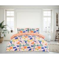 Smart Living Luxury Super Soft Reversible Abstract Floral Duvet Cover With Pillowcase | Size: Double