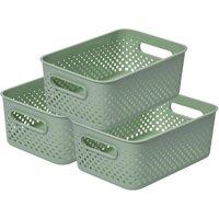 SmartStore Essence Medium White Organiser 'Storage Basket' 5.6L x 3 in Pale Green