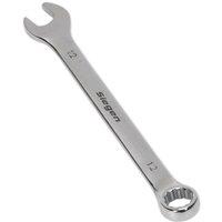Loops Hardened Steel Combination Spanner - 12mm - Polished Chrome Vanadium Wrench in Metallics