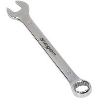 Loops Hardened Steel Combination Spanner - 22mm - Polished Chrome Vanadium Wrench in Metallics