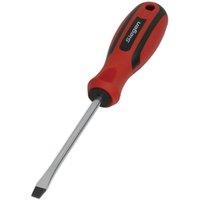 Loops Slotted 6 x 100mm Screwdriver with Soft Grip Handle - Chrome Vanadium Shaft
