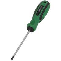 Loops Pozi Head 1 x 75mm Screwdriver with Soft Grip Handle - Chrome Vanadium Shaft