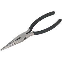 Loops 150mm Long Nose Pliers - Drop Forged Steel - 30mm Jaw Capacity - Foam Grip in Metallics