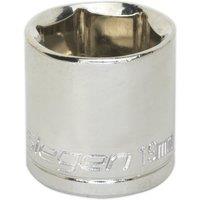 Loops 19mm Chrome Plated Drive Socket - 3/8 Square Drive - High Grade Carbon Steel in Metallics
