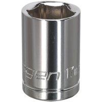 Loops 17mm Chrome Plated Drive Socket - 1/2 Square Drive - High Grade Carbon Steel in Metallics