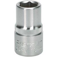 Loops 13mm Steel Drive Socket - 1/2" Square Drive - Chrome Vanadium Wrench Socket in Metallics
