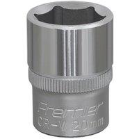 Loops 20mm Steel Drive Socket - 1/2" Square Drive - Chrome Vanadium Wrench Socket in Metallics