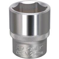 Loops 25mm Steel Drive Socket - 1/2" Square Drive - Chrome Vanadium Wrench Socket in Metallics