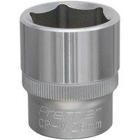 Loops 26mm Steel Drive Socket - 1/2" Square Drive - Chrome Vanadium Wrench Socket in Metallics