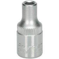Loops 4mm Forged Steel Drive Socket - 1/4" Square Drive - Chrome Vanadium Socket in Metallics