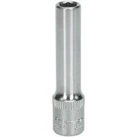 Loops 6mm Forged Steel Deep Drive Socket - 1/4" Square Drive Chrome Vanadium Socket in Metallics