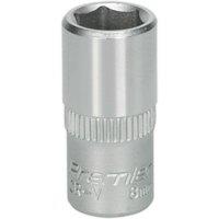 Loops 8mm Forged Steel Drive Socket - 1/4" Square Drive - Chrome Vanadium Socket in Metallics