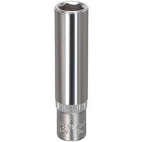 Loops 8mm Forged Steel Deep Drive Socket - 1/4" Square Drive Chrome Vanadium Socket in Metallics