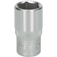 Loops 10mm Forged Steel Drive Socket - 1/4" Square Drive - Chrome Vanadium Socket in Metallics