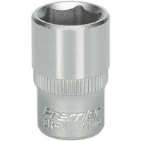 Loops 11mm Forged Steel Drive Socket - 1/4" Square Drive - Chrome Vanadium Socket in Metallics