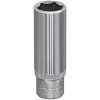 Loops 12mm Forged Steel Deep Drive Socket 1/4" Square Drive Chrome Vanadium Socket in Metallics