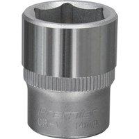 Loops 14mm Forged Steel Drive Socket - 1/4" Square Drive - Chrome Vanadium Socket in Metallics