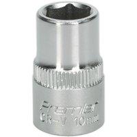 Loops 10mm Forged Steel Drive Socket - 3/8" Square Drive - Chrome Vanadium Socket in Metallics