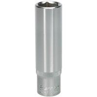 Loops 13mm Forged Steel Deep Drive Socket - 3/8" Square Drive - Chrome Vanadium Socket in Metallics