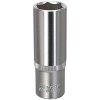 Loops 16mm Forged Steel Deep Drive Socket - 3/8" Square Drive - Chrome Vanadium Socket in Metallics