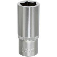 Loops 18mm Forged Steel Deep Drive Socket - 3/8" Square Drive - Chrome Vanadium Socket in Metallics