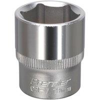 Loops 19mm Forged Steel Drive Socket - 3/8" Square Drive - Chrome Vanadium Socket in Metallics