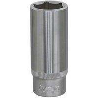 Loops 19mm Forged Steel Deep Drive Socket - 3/8" Square Drive - Chrome Vanadium Socket in Metallics