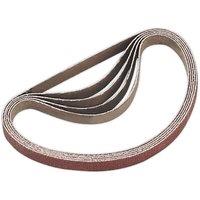 Loops 5 PACK - 10mm x 330mm Sanding Belts - 40 Grit Aluminium Oxide Slim Detail Loop
