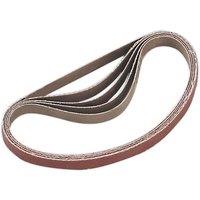 Loops 5 PACK - 10mm x 330mm Sanding Belts - 80 Grit Aluminium Oxide Slim Detail Loop