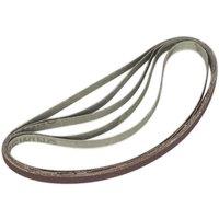 Loops 5 PACK - 8mm x 456mm Sanding Belts - 100 Grit Aluminium Oxide Slim Detail Loop