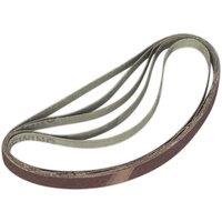 Loops 5 PACK - 12mm x 456mm Sanding Belts - 100 Grit Aluminium Oxide Slim Detail Loop