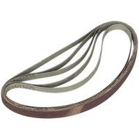 Loops 5 PACK - 12mm x 456mm Sanding Belts - 40 Grit Aluminium Oxide Slim Detail Loop