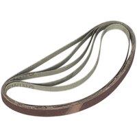 Loops 5 PACK - 12mm x 456mm Sanding Belts - 80 Grit Aluminium Oxide Slim Detail Loop