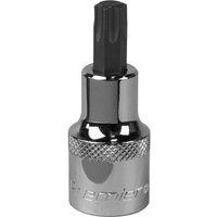 Loops T50 TRX Star Socket Bit - 1/2" Square Drive - PREMIUM S2 Steel Head Knurled Grip in Metallics