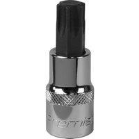 Loops T60 TRX Star Socket Bit - 1/2" Square Drive - PREMIUM S2 Steel Head Knurled Grip in Metallics
