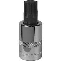 Loops T70 TRX Star Socket Bit - 1/2" Square Drive - PREMIUM S2 Steel Head Knurled Grip in Metallics