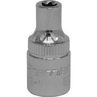 Loops E5 TRX Star Socket Bit - 1/4" Square Drive - PREMIUM Drop Forged Head Knurled