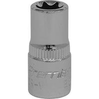 Loops E8 TRX Star Socket Bit - 1/4" Square Drive - PREMIUM Drop Forged Head Knurled