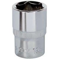 Loops 19mm Forged Steel Drive Socket - 1/2 Square Drive - Polished Chrome Vanadium in Metallics