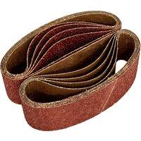 Loops 10 PACK - 75mm x 533mm Sanding Belts - 40 Grit Aluminium Oxide Cloth Backed Set