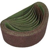 Loops 5 PACK - 100mm x 610mm Sanding Belts - 24 Grit Aluminium Oxide Cloth Backed Set