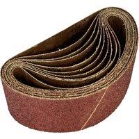 Loops 5 PACK - 100mm x 620mm Sanding Belts - 24 Grit Aluminium Oxide Cloth Backed