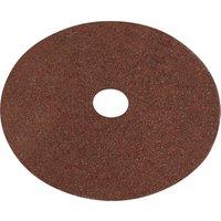 Loops 25 PACK 100mm Fibre Backed Sanding Discs - 24 Grit Aluminium Oxide Round Sheet