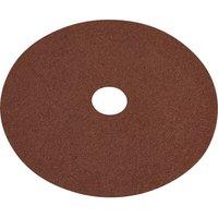 Loops 25 PACK 100mm Fibre Backed Sanding Discs - 40 Grit Aluminium Oxide Round Sheet
