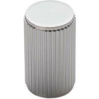 Loops Lined Cylindrical Cupboard Door Knob - 18mm Dia - Polished Chrome Cabinet Handle