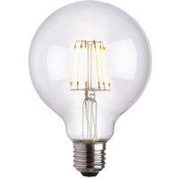 Loops LED Filament Lamp Bulb Dimmable 6W E27 LED 95mm Clear Glass Globe Warm White