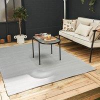 THE RUGS Reversible Weatherproof Outdoor Grey Rug Solid Urban 1000 | Size: 90 cm x 150 cm